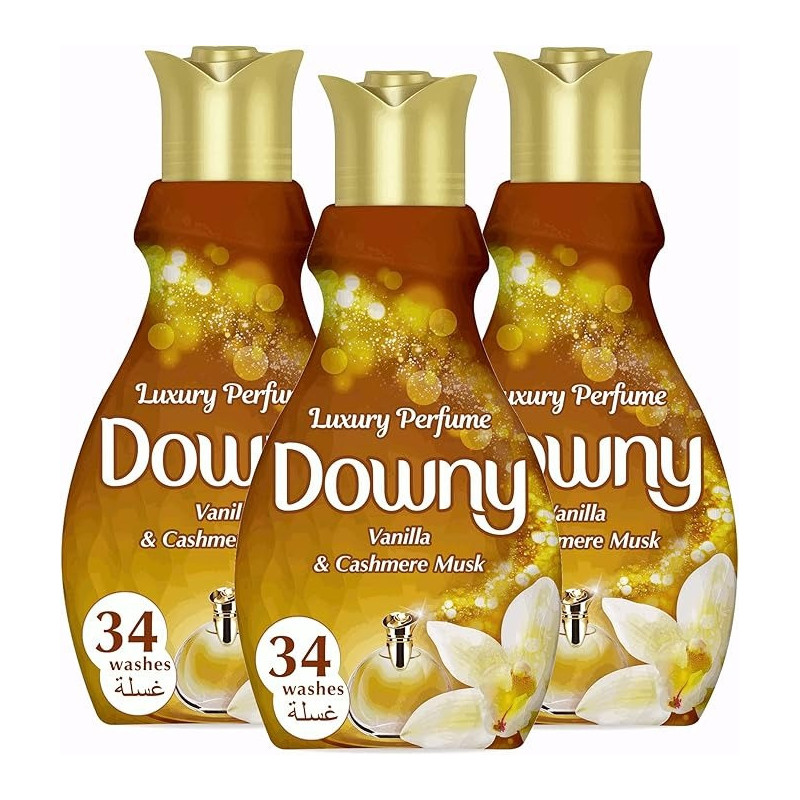 Downy Perfume Collection Concentrate Fabric Softener Feel Luxurious, 1.38L, Triple Pack