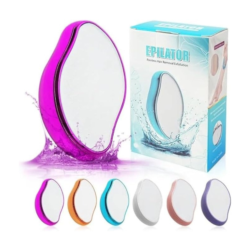 Mega Comms Crystal Hair Eraser, Plus A Free Exfoliator Patch Included Natural Remover Stone Magic Epilator Nano Silky Smooth Skin Men And Women, Colour Health Vitality Wellbeing Summer Winter