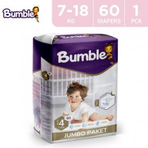 Bumble Baby Diapers, Size 4, 7-18 Kilograms, 60 Counts