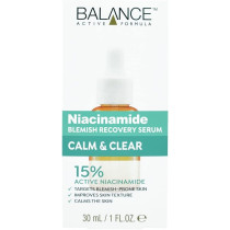 Balance Active Formula 15 Percentage Niacinamide Blemish Recovery Serum, 30 Ml, Contains 15 Percentage Niacinamide Which Targets Blemish Prone Skin And Improves Skin Texture, Dermatologically Tested