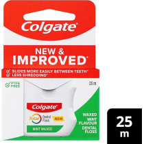 Colgate Mint Waxed Total Dental Floss Ribbon, 25 M
