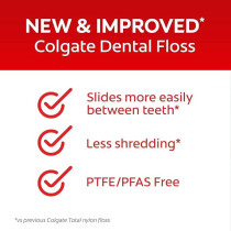 Colgate Mint Waxed Total Dental Floss Ribbon, 25 M