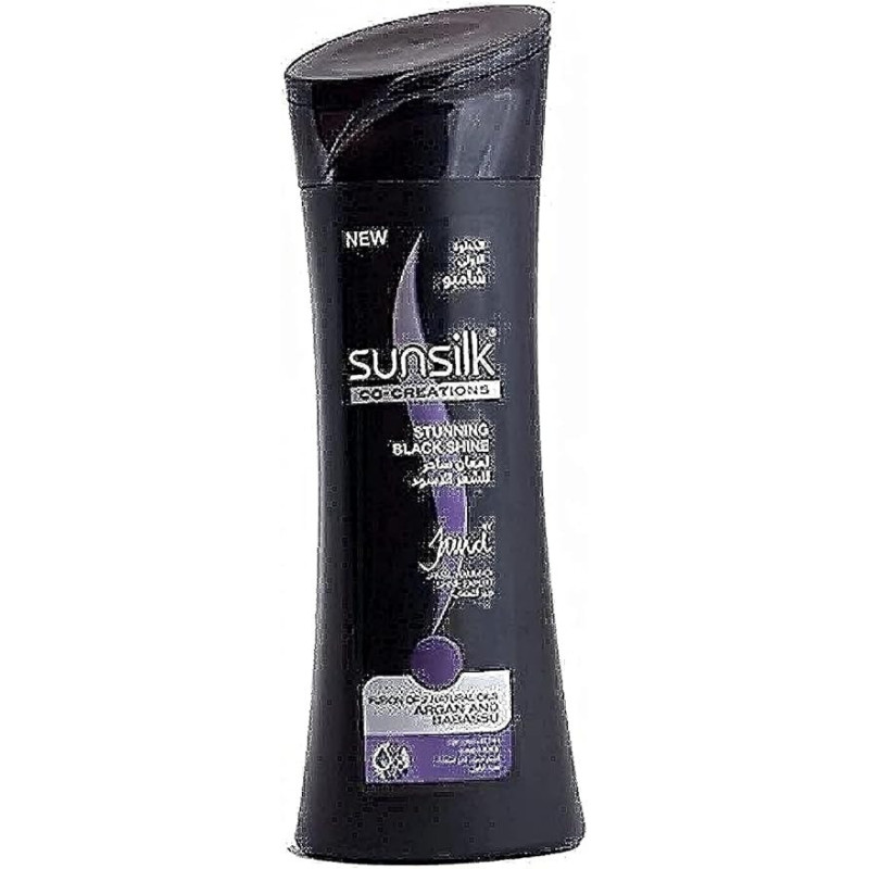Sunsilk Shampoo Stunning Black Natural Shine Sun, 600 Ml