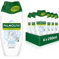 Palmolive Naturals Sensitive Shower Gel, 6 x 250 Ml, Cream Shower With Moisturising Milk