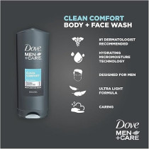 Dove Men Plus Care Clean Comfort Body And Face Wash, 250 Ml