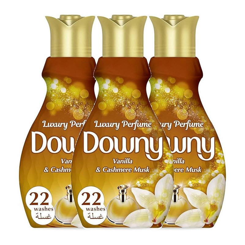 Downy Perfume Collection Concentrate Fabric Softener Feel Luxurious, 880 Ml, 2+1 Pack