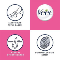Veet Ready To Use Wax Strip For Sensitive Skin, 20 Strips