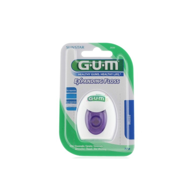 Gum Expanding Dental Floss, Thin And Easy To Insert In Tight Contacts, Expands During Use For Effective Cleaning, Gentle On Sensitive Teeth And Gingivitis, Removes Plaque, Healthy Gums, 30M