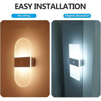 Arnim Intelligent Human Body Induction Lamp Magnetic Wall Lamp Hallway Corridor Small Night Light