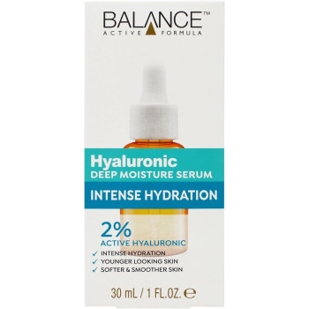 Balance Active Formula Hyaluronic Deep Moisture Serum, 30Ml, Lightweight And Non-Greasy Provides Intense Hydration Encourages Visibly Younger Looking Skin