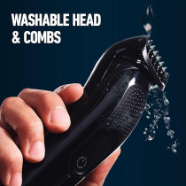 King C. Gillette Cordless Mens Beard Trimmer Kit With Lifetime Sharp Blades And 3 Interchangeable Combs