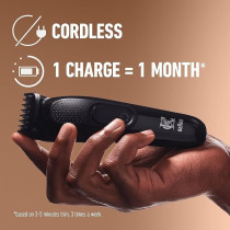 King C. Gillette Cordless Mens Beard Trimmer Kit With Lifetime Sharp Blades And 3 Interchangeable Combs