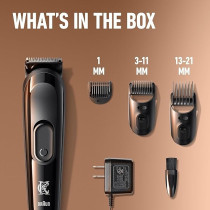 King C. Gillette Cordless Mens Beard Trimmer Kit With Lifetime Sharp Blades And 3 Interchangeable Combs