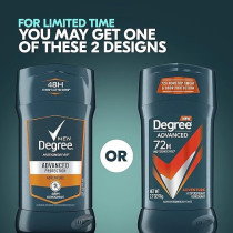 Degree Men Advanced Antiperspirant Deodorant, Adventure 72-Hour Sweat And Odor Protection Antiperspirant For Men With Motionsense Technology, 76 G
