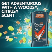 Degree Men Advanced Antiperspirant Deodorant, Adventure 72-Hour Sweat And Odor Protection Antiperspirant For Men With Motionsense Technology, 76 G