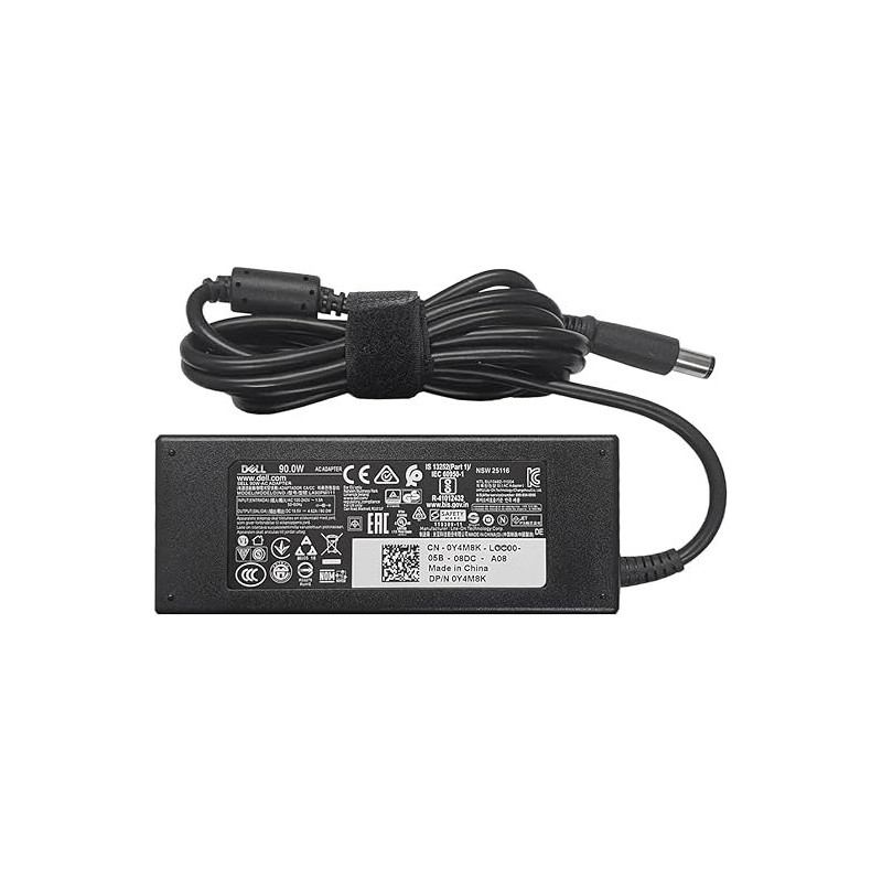 Dell 0W6KV, Adapter AC 90W 3P, 240 Volts, Black Colour