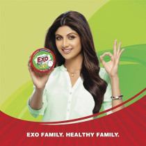 Exo Round Dishwash Bar, 700G, Set Of 2 With Exo Super Scrubber Free Complete Dishwashing Solution With Anti-Bacterial Efficacy And Goodness Of Ginger Remove Tough Grime Stains With Ease