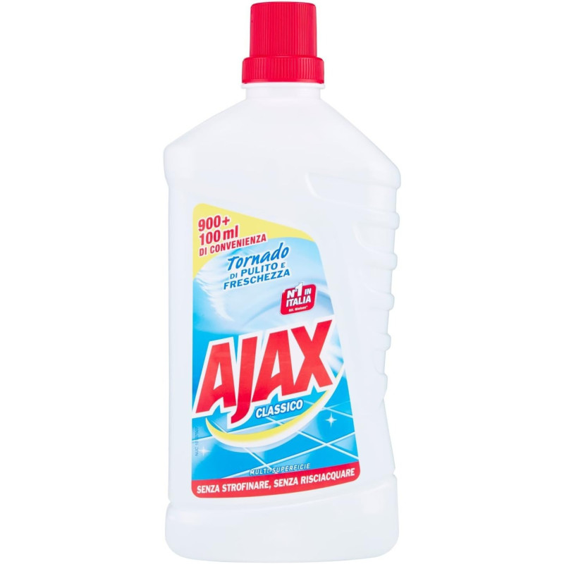 Ajax Classic Floor Cleaner, Liquid, 6 x 1 Litre, Bottles