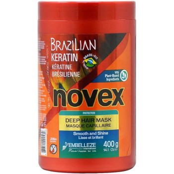 Embelleze Novex Brazilian Keratin Hair Care Treatment Cream, Embelleze Novex Creme De Tratamento Capilar Com Queratina Brasileira, 400G