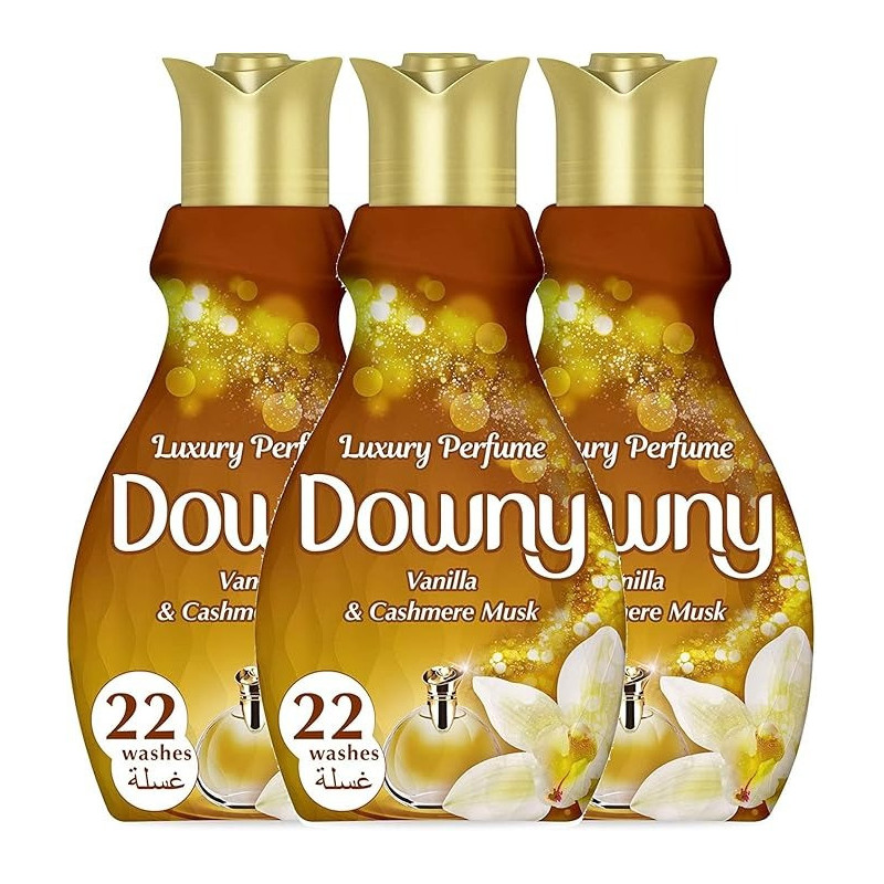 Downy Perfume Collection Concentrate Fabric Softener Feel Luxurious, 880 Ml, Triple Pack