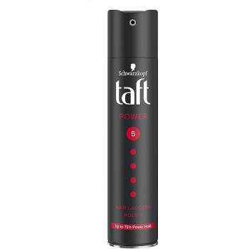 Taft Hair Spray For All Type Of Hair, Black 5 No, 72H Power Hold