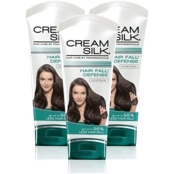 Cream Silk Conditioner Hair Fall Defense For Less Hair Fall Creamsilk, 180 Ml, Lot Of 3