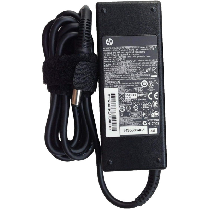 Hp 90W Ac Adapter Charger, 609940-001 608428-001 608428-002 608428-003