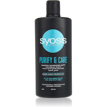 Syoss Purify And Care Shampoo For Oily Hair, 500 ml