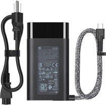 Hp 65W Laptop Usb Charger Hp Elitebook x360 1030 630 745 835 840 845 860 Hp Zbook 14uG5 Firefly 14 15 16 Probook 440 450 455 460 Hp Envy x360 17 Spectre x360 Type C 3.25 Ac Adapter, Black, SL195334