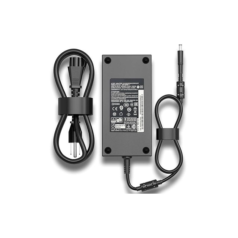 Coulper 180W 19.5V / 9.23A Charger For Dell Dock WD19 K20A001 D6000 D6000S Dock WD15 K17A001 Thunderbolt Dock WD19TB WD19TBS TB15 TB16 TB18DC K16A K16A001 Connector Cable Feeds, Black