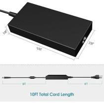 Coulper 180W 19.5V / 9.23A Charger For Dell Dock WD19 K20A001 D6000 D6000S Dock WD15 K17A001 Thunderbolt Dock WD19TB WD19TBS TB15 TB16 TB18DC K16A K16A001 Connector Cable Feeds, Black