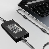 Coulper 180W 19.5V / 9.23A Charger For Dell Dock WD19 K20A001 D6000 D6000S Dock WD15 K17A001 Thunderbolt Dock WD19TB WD19TBS TB15 TB16 TB18DC K16A K16A001 Connector Cable Feeds, Black