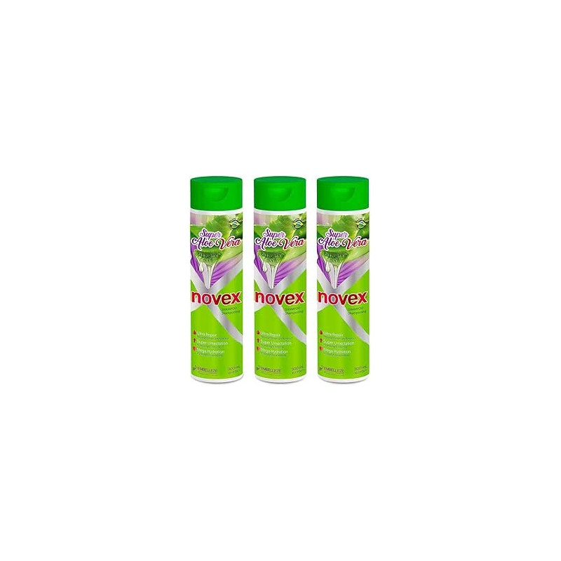 Novex Super Aloe Vera Ultra Repair, Super Umectation, Mega Hydration Shampoo, 300 ml, Pack Of 3