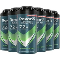 Rexona Unbeatable Men's Advanced Protection Quantum Dry Deodorant Spray, 150 ml, Pack Of 6