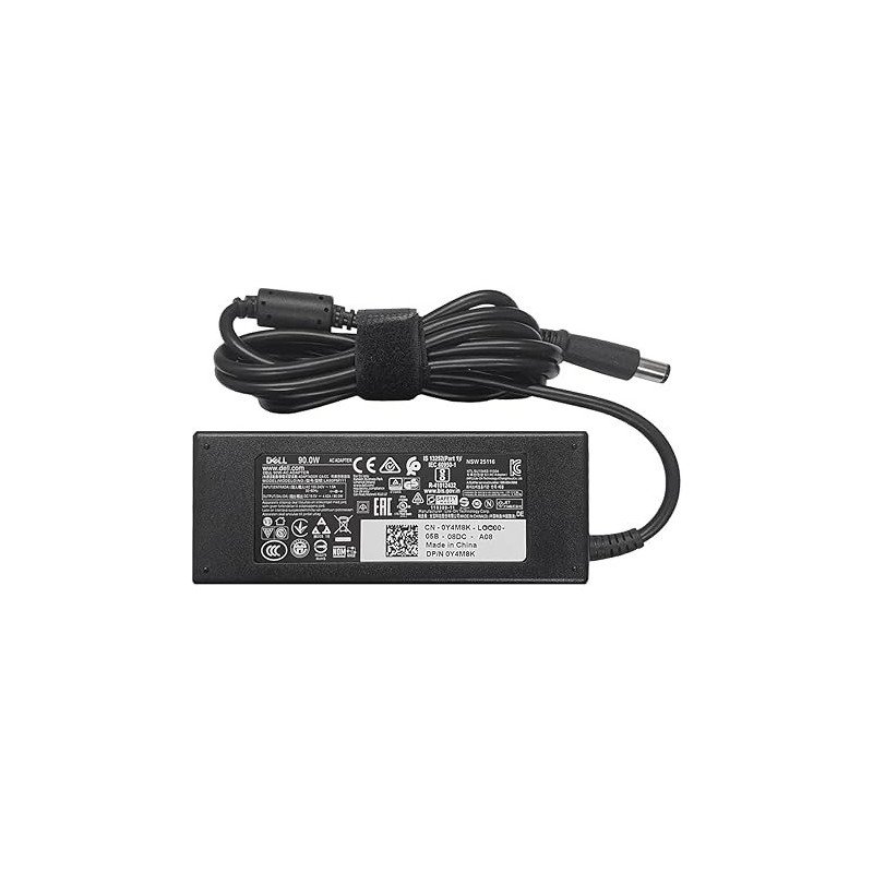 Dell Genuine Original 90W Ac Adapter Charger Power Supply And Uk Mains Cable For Studio 15, Studio 1555, Studio 17, Black, 492-BBUW