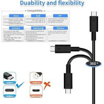 Anvmsro 130W Usb Type C Charger Fit For Dell Precision 3560, Black