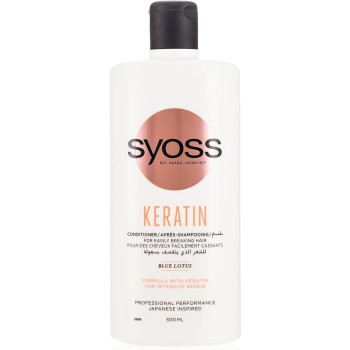 Syoss Keratin Blue Lotus Formula With Keratin For Intensive Repair, Easily Breaking Hair Conditioner, 500 ml