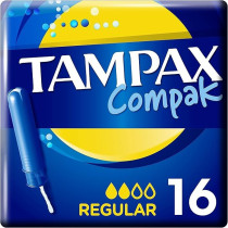 Tampax Compak Regular Tampons Applicator, 16 Count