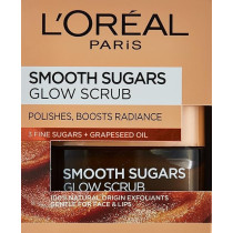 L'Oreal Paris Smooth Sugar Scrubs With Grapeseed Oil For Radiant Glowing Skin, 50 ml