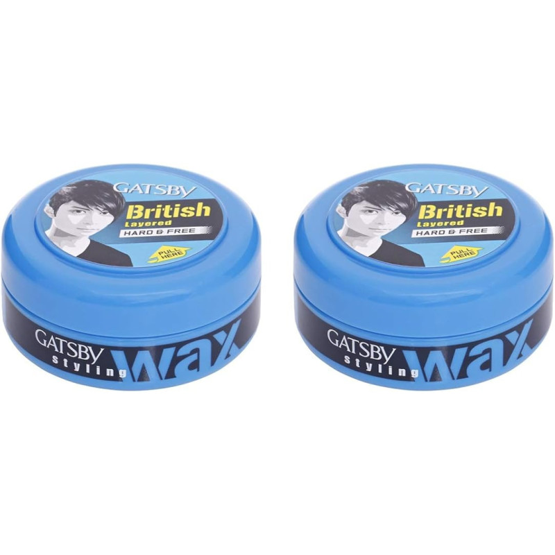 Gatsby Styling Hard And Free Wax For Men, Set Of 2, 75 Grams