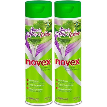 Novex Super Aloe Vera Organic Shampoo And Conditioner Set, 300 ml