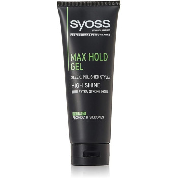 Syoss Max Hold Sleek, Polished Styles High Shine Extra Strong Hold Gel, 250 ml