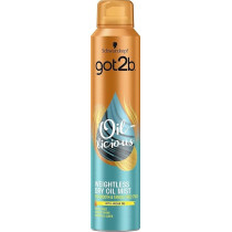 Schwarzkopf Got2b Oil-Licious Weightless Dry Oil Mist Aerosol Spray, 200 ml