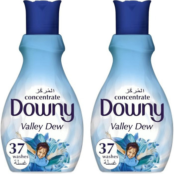 Downy Concentrate Fabric Softener Valley Dew, 1.5 Litre, Pack Of 2