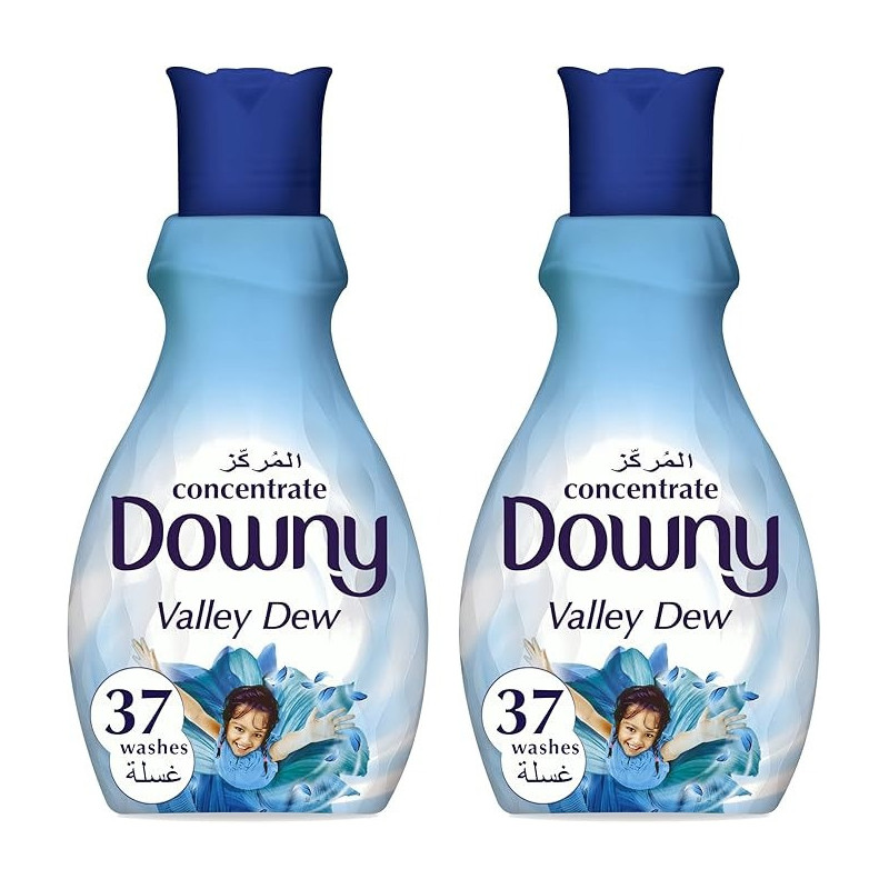 Downy Concentrate Fabric Softener Valley Dew, 1.5 Litre, Pack Of 2