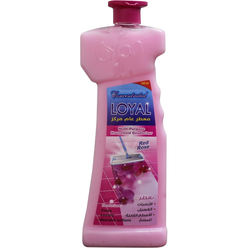 Loyal Concentrated Multi-Purpose Household Deodorizer, Floor Cleaning With Red Rose, 700 Ml