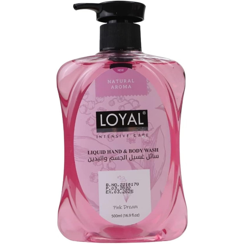 Loyal Liquid Hand And Body Wash With Pink Dream, Bath And Body Foaming Hand Soap, 500Ml