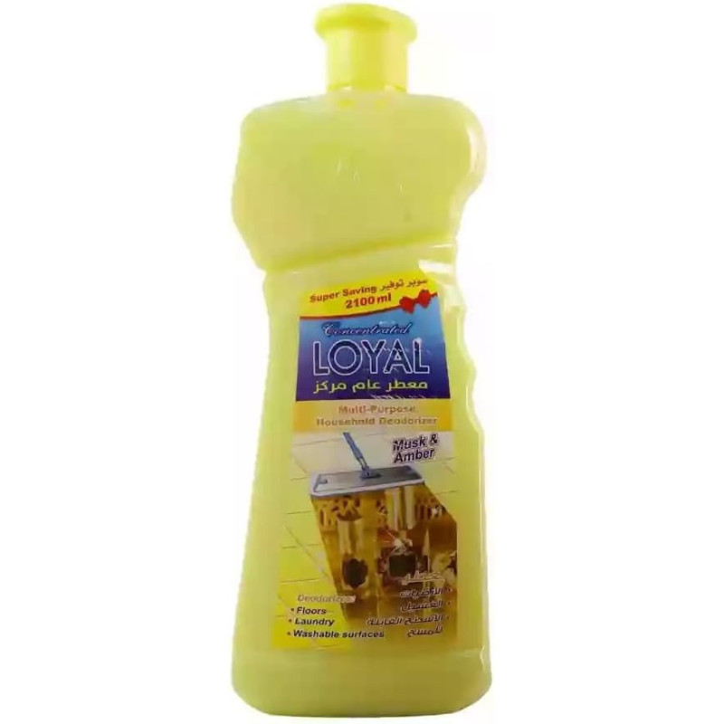 Loyal Concentrated Musk And Amber Fragranced Multi-Purpose Household Deodorizer, 2100Ml