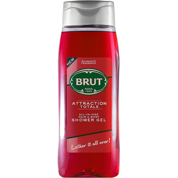 Brut Attraction All-In-One Shower Gel For Hair And Body, Body Wash For Men, 500Ml