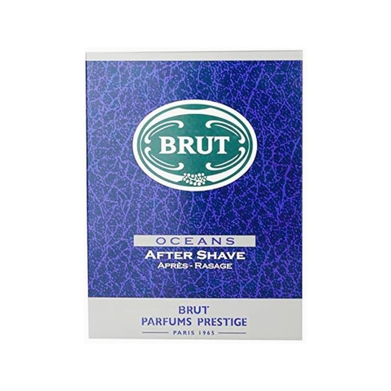 Brut After Shave Oceans Boxed For Men, Cleans/Soothes Skin, 100Ml